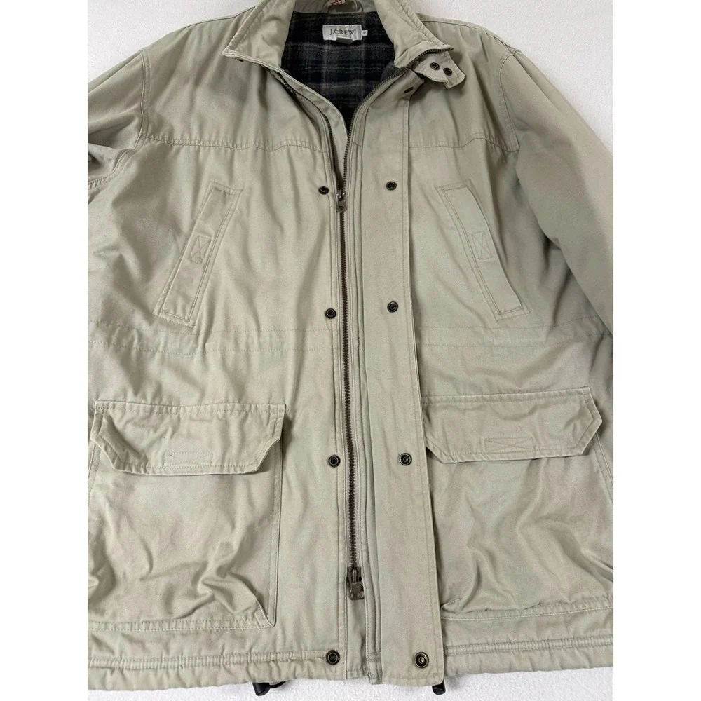 Vtg J Crew Heritage Barn Jacket Chore Wool Lined‎ Tan Size 2XL  Just Dry Cleaned